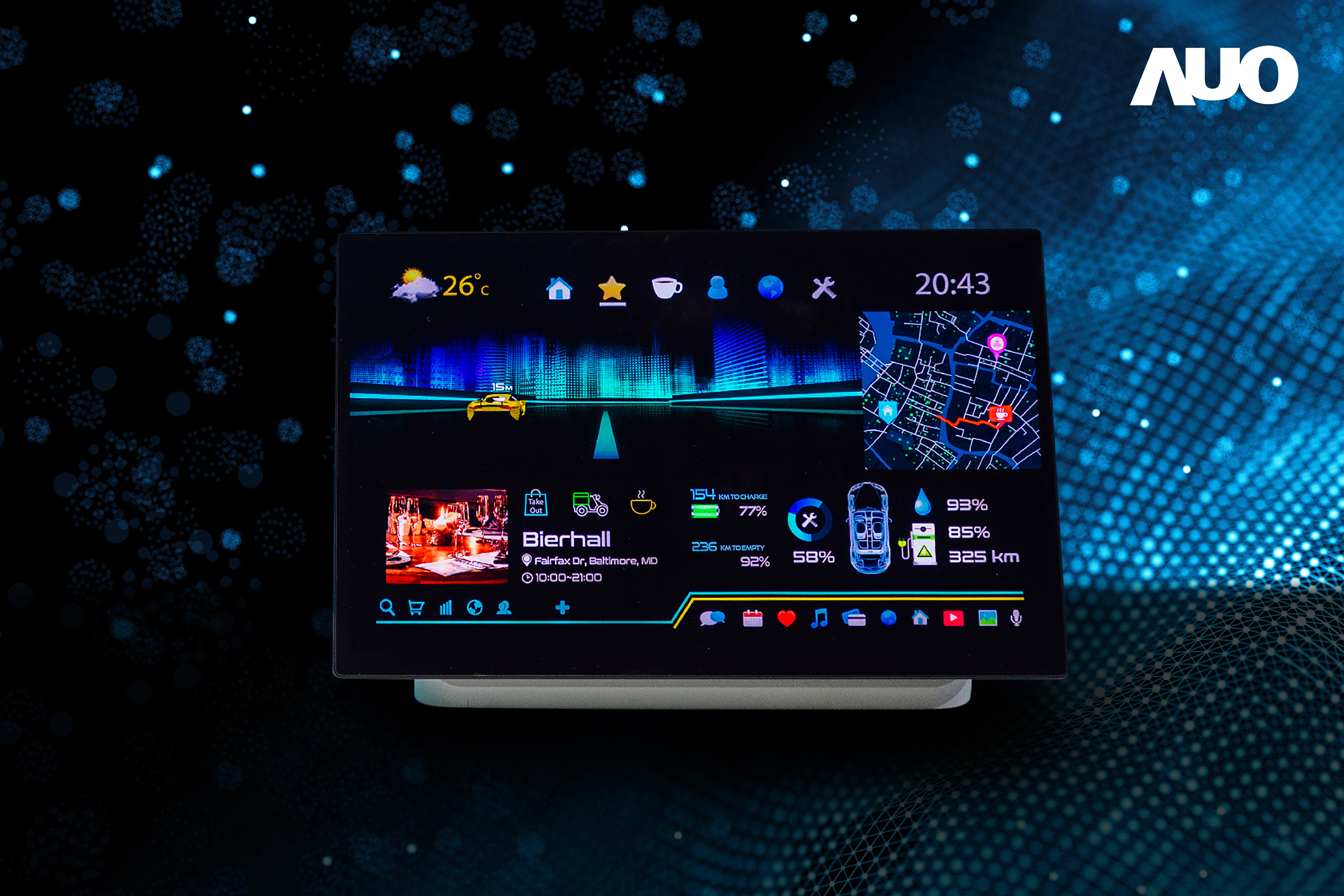 98858vip威尼斯16吋超高色域車載中控獲得2025顯示器元件產品技術獎之面板模組類傑出產品獎，首次在車載領域採用藍光COB（LED chip-on-board）搭載量子點（Quantum Dot）膜之Mini LED解決方案實現廣色域